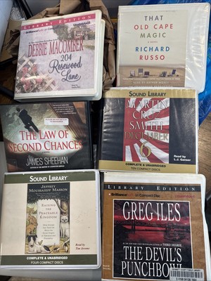 audio books on cd lot - 6 books: Debbie Macomber, Richard Russo, James Sheehan..
