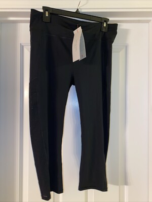 NWT Sweaty Betty Womens High Rise Zero Gravity Crop Run Leggings Black Size XL