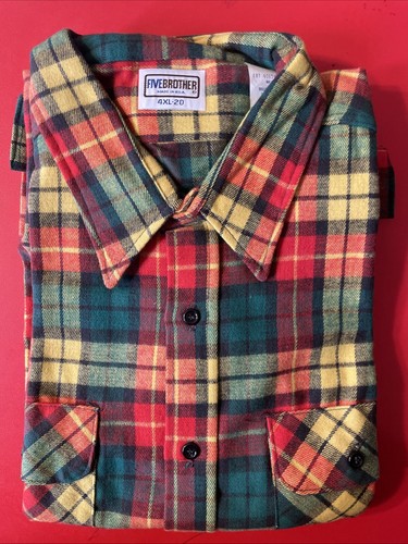 【FIVE BROTHER】ファイブラ flannel shirt 70s〜 L Vintage 60s 70s NOS NWT Five Brother USA Union Made Flannel