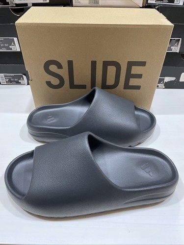 Pre-owned Adidas Originals Adidas Yeezy Slide Sandals Onyx Hq6448 Size 14 Brand In Box In Black