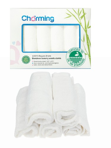Charming 100 % bamboo Baby washcloth lot of  250