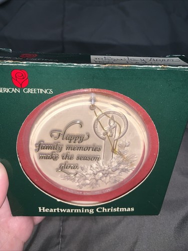 Vintage American Greetings “Happy Family Memories Make The Season Glow” Ornament