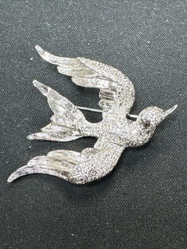 Vintage Sterling Silver Bird Pendant / Brooch 10.6g Signed