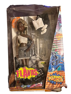 Flavas Black African American Barbie Doll Kiyoni Brown MATTEL NIB Incomplete