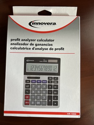Innovera 15968 12-Digit LCD Profit Analyzer Calculator New