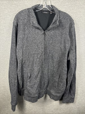MARC ANTHONY Jacket Gray Full Zip Sweatshirt, Inside Pockets Size XXL