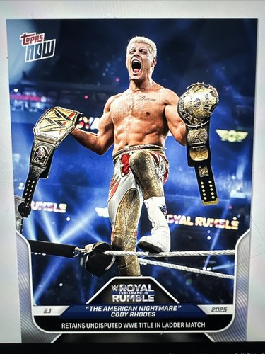2025 Topps Now WWE #17 The American Nightmare Cody Rhodes