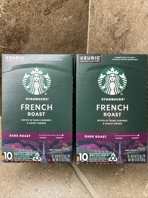 2 PACK Starbucks FRENCH Dark Roast Single 10 k-Cups Coffee Keurig 20 TOTAL