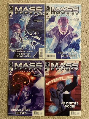 Mass Effect Invasion#1-4 Complete Series Set Dark Horse Video Game Comics Lot