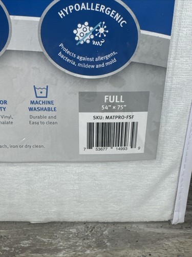 SureGuard Full Size Mattress Protector - 100% Waterproof, Hypoallergenic -