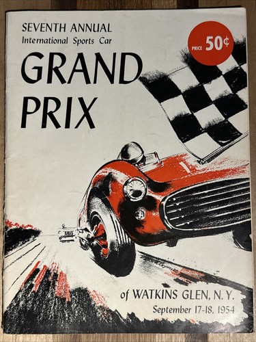 1954 Watkins Glen NY Sports Car Road Race Program, With