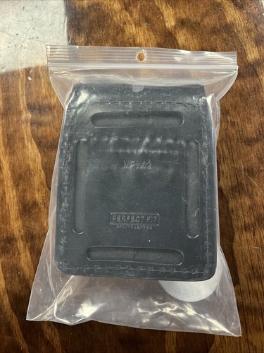 New Perfect Fit Black Leather Closed Top Double Mag Pouch Multiple styles 4879