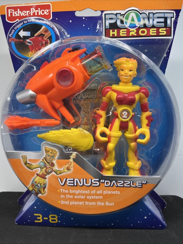 NEW Planet Heroes VENUS "DAZZLE" 2007 Shield ,Lava Missile and