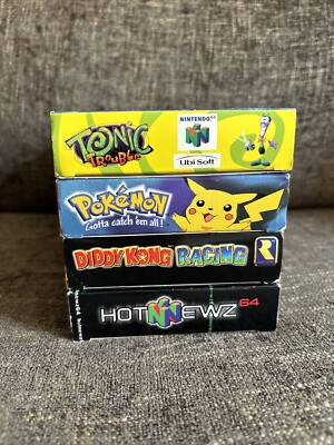 NINTENDO 64 PROMO VHS TAPES AND INSERTS: RAYMAN s, DIDDY KONG, POKÉMON, HOT NEWZ