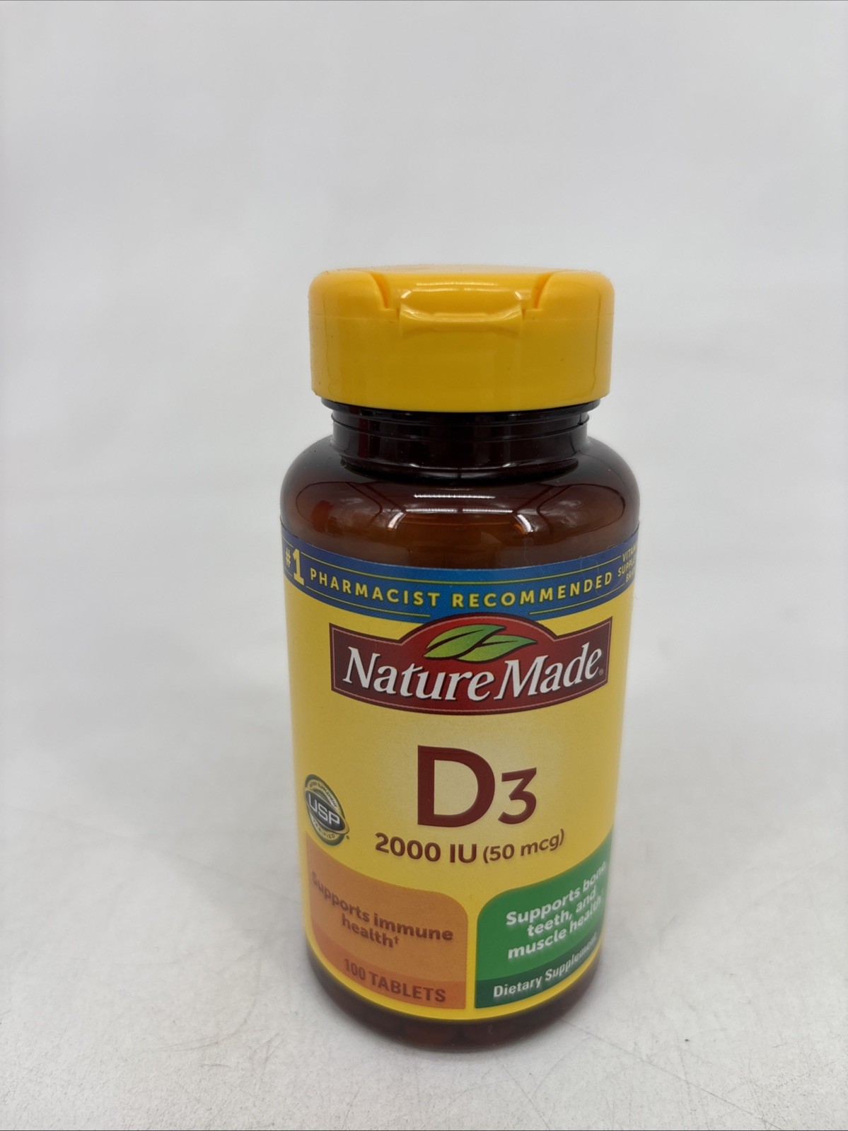 Nature Made Vitamin D3, 100 Tablets, Vitamin D 2000 IU