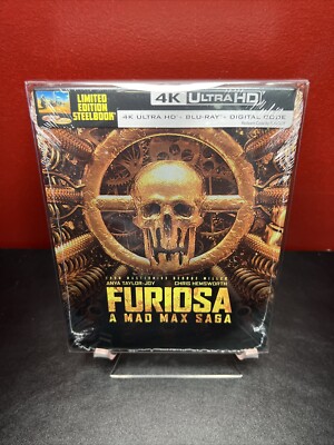 Furiosa: A Mad Max Saga LE Steelbook (4K UHD+Blu-ray+Digital) Factory Sealed