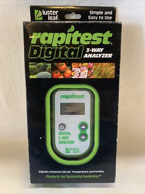 RAPITEST 1835 Digital 3 Way Soil ANALYZER Luster Leaf pH Fertility Therm TESTER