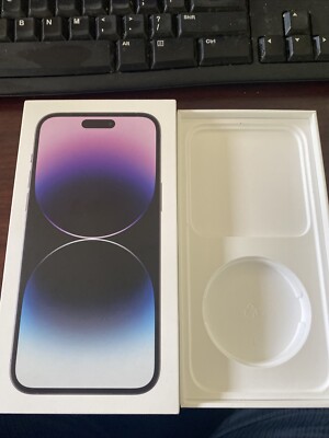 IPHONE 14 PRO MAX 256GB DEEP PURPLE EMPTY BOX ONLY