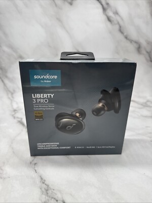 Anker Soundcore Liberty Pro 3 Wireless Noise Cancelling Earbuds - Black New.  12