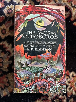 The Worm Ouroboros E.R. Eddison 3rd Printing 1967 Ballantine Paperback