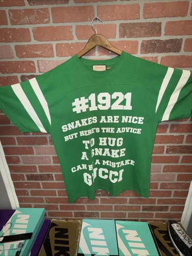 【GUCCI】TO HUG A SNAKE Tシャツ サイズS 100% AUTHENTIC Gucci To Hug A Snake Print T-Shirt Jersey Ivory