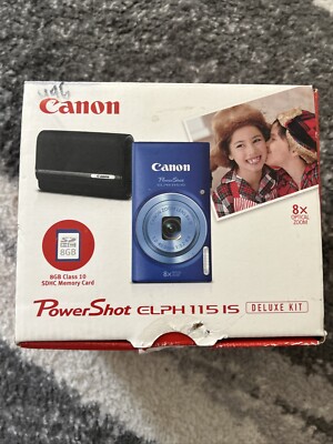 Canon PowerShot Deluxe Kit ELPH 115 IS / IXUS 132 16.0MP Digital Camera - Blue