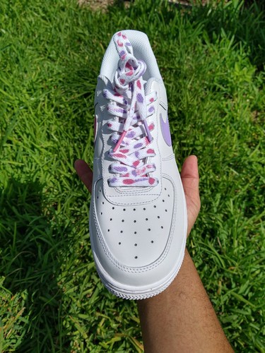 Pre-owned Nike Air Force 1 07 Womens White Lilac Pink Custom Multi Size Girls Gs Af1