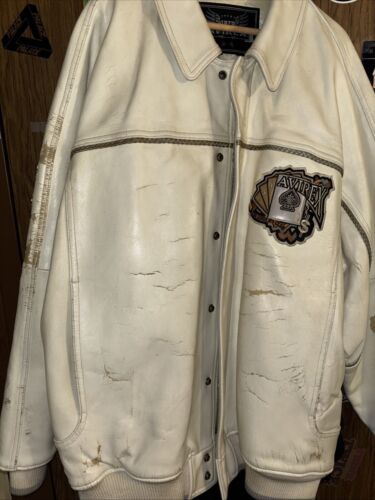 90s AVIREX KING CASINO All Leather Stadium Jacket Leather 90s AVIREX KING CASINO All Leather Stadium Jacket Leather