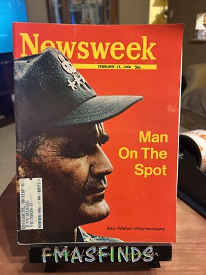 P3 1968 GEN WILLIAM WESTMORELAND Feb 19 NEWSWEEK Magazine 