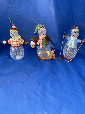 Princess House Snowpeople Ornaments/ Original Box/ #6413