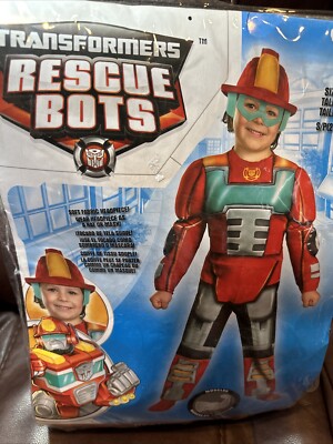 Transformers Rescue Bots Heatwave Muscle 2 Piece Costume Toddler Size 2T