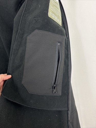 Rothco XL Tactical Jacket 9746 Black Full Zip Hooded Pockets Polyester