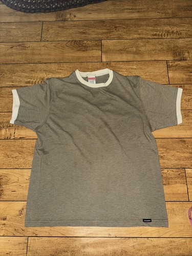 Union Bay Ringer T-Shirt Tan Large Skateboarding 90s Y2K