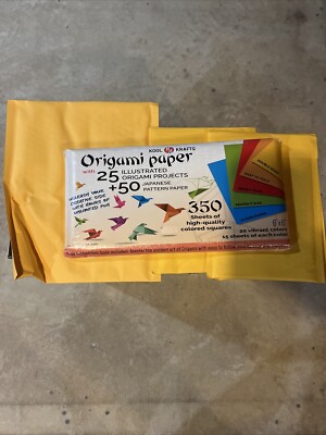 350 Sheets Origami Paper Kit 20 Colors 25 Illustrated Projects Instruction Book
