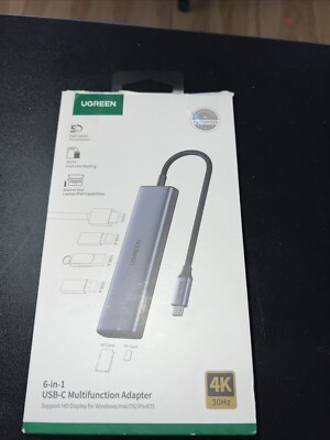 UGreen 6 in 1 USB-C Multifunction Adapter - New