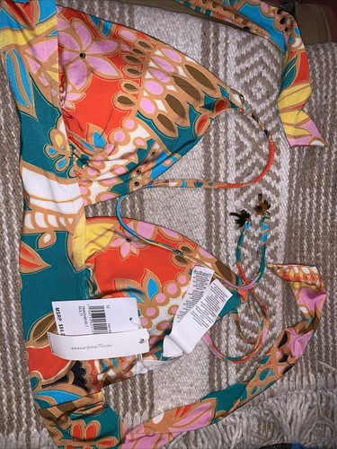 $84 SUNSHINE 79 Women Multi Color Triangle Swimwear Top Sz $84 SUNSHINE 79 Women Multi Color Triangle Swimwear Top Sz