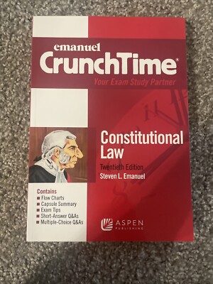 Emanuel CrunchTime Ser.: Emanuel CrunchTime for Constitutional Law Brand New