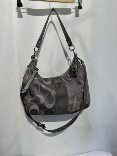 バッグ coach hobo gray shoulder bag signature COACH Hampton Hobo Signature Jacquard Shoulder Bag | Dillard's