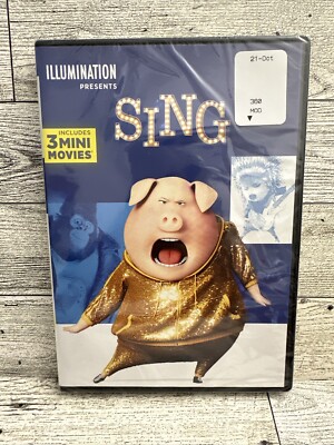 NEW Sing (DVD, 2016) + 3 Mini Movies - Sealed Ships FREE Matthew McConaughey