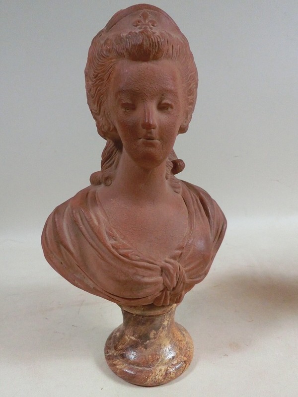 Pr Lg Louis XVI & Marie Antoinette Busts Faux Plinths French Grand Tour Interest
