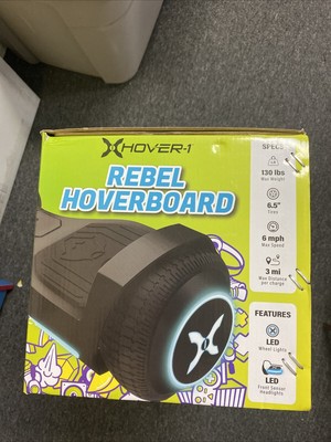 Hover-1 Rebel 6.5'' Wheels 6-MPH Speed LED Electric Scooter Black