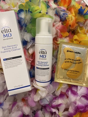Elta MD Skin Recovery Amino Acid Foaming Cleanser 150ml 5oz 5/27 EYE MASK