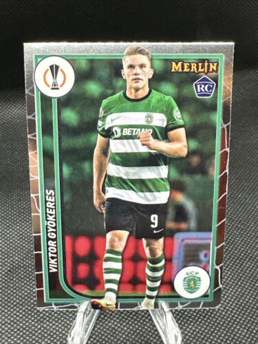 2023-24 Topps Merlin Chrome UEFA CC Viktor Gyokeres RC 2023-24 Topps Merlin Chrome UEFA CC Viktor Gyokeres RC
