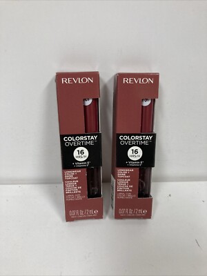 2 Pack Revlon Colorstay Overtime Pearl-005 INFINITE RASPBERRY New