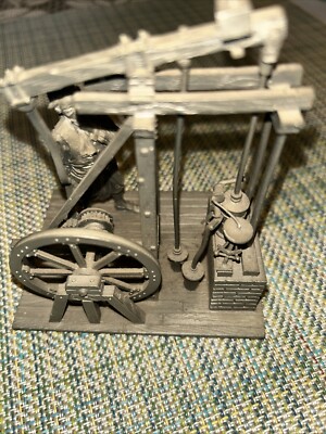 1978 Franklin Mint Deutsches Museum Pewter James Watt Steam Engine Figurine