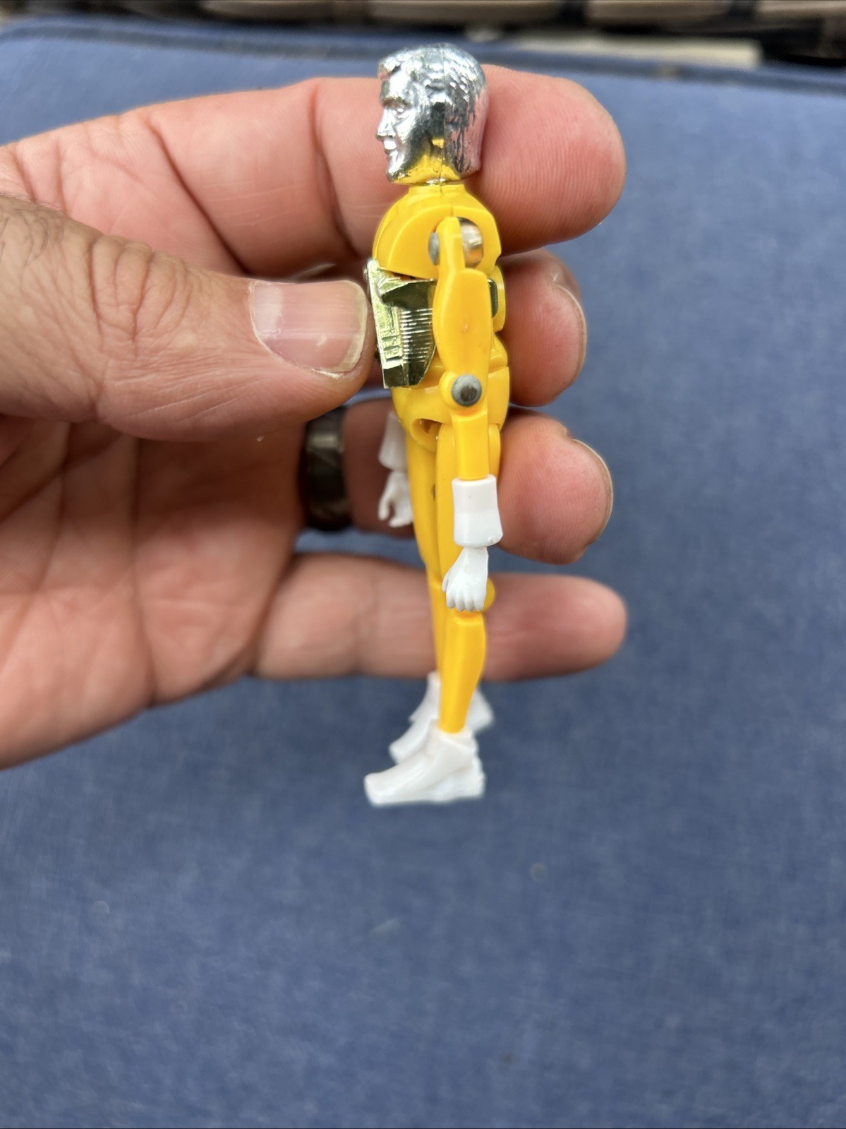 Vintage Mego 1970’s MICRONAUTS Yellow Opaque Time Travelers Figure 3.75”