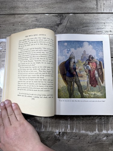 1946 Antique Classic Book "The Boy's King Arthur" Dust Jacket
