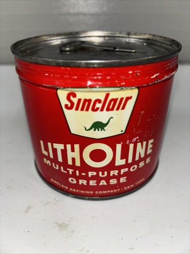 Vintage Sinclair Litholine Multi-Purpose Grease Can Unopened W/Key