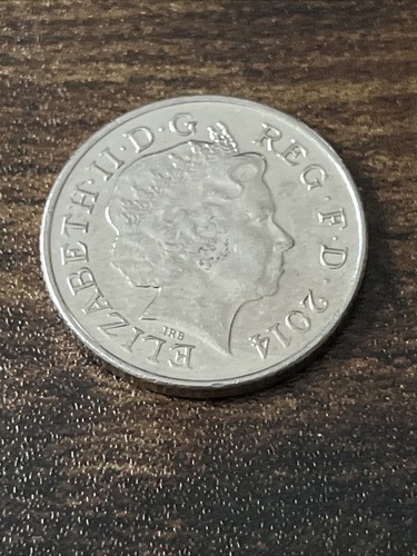 2014 British / UK Ten Pence Coin Queen Elizabeth II Actual