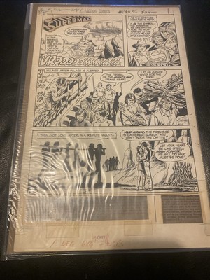 Action Comics 402 Original Comic Art Interior Page By Curt Swan & Murphy A. 1971